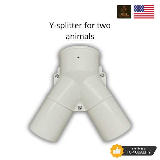 Automatic Pet Feeder Mechanism with Conventional Timer and Y-Splitter for Two Animals